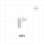 Threaded Elbow Connector, Barbed, Natural, 100/Bag - Fits 5/32 inch ID Tubing (0.156 inch, 3.97 mm) x Tapered 10-32 UNF - ME5