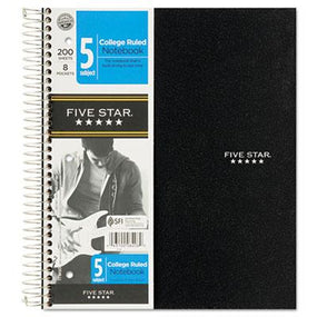 5 Star Wire-Bound College Ruled Notebooks - 06208 - 1 Each - MDL-MEA06208