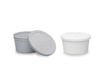 Inteplast Specimen Container with Lid, Gray, 8 oz. - 02726A - 250 Each