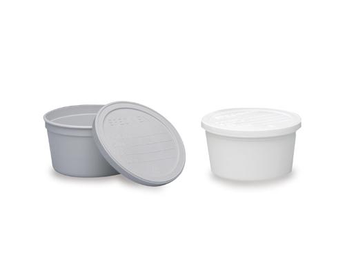 Inteplast Specimen Container with Lid, Gray, 8 oz. - 02726A - 250 Each