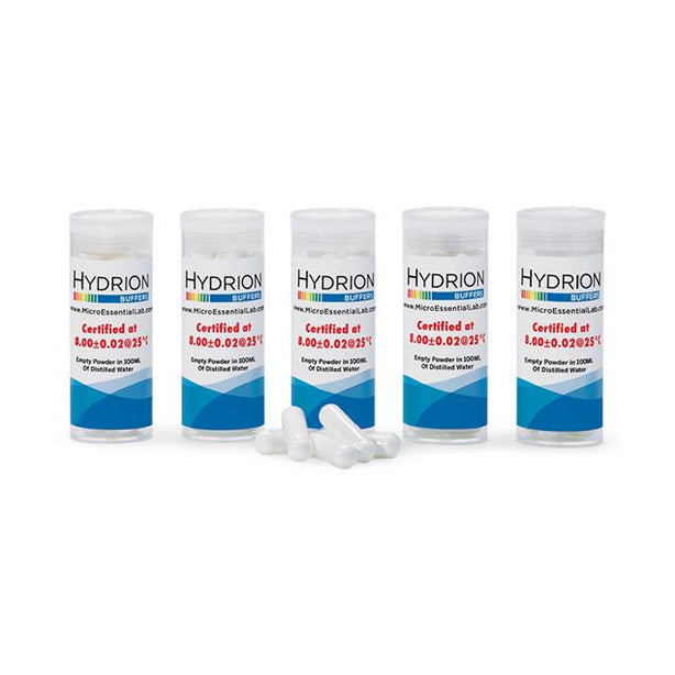 Micro Essential Laboratory 270-8.00 Hydrion Buffer Capsule, pH 8.00, 10 Capsules / Vial, 5 Vials / Cs - MDL-MEO2708 - 5 Each
