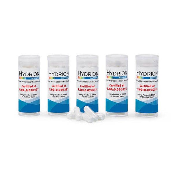 Micro Essential Laboratory 270-9.00 Hydrion Buffer Capsule, pH 9.00, 10 Capsules / Vial, 5 Vials / Cs - MDL-MEO2709 - 5 Each