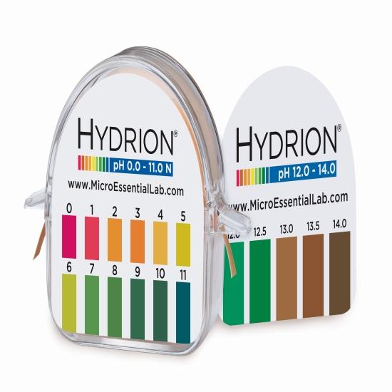 Micro Essential Laboratory Mikro Hydrion M1000 Ph Paper, Dispenser, Dual, 0-11, 12-14 - MDL-MEOM1000 - 10 Each
