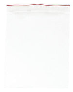 Minigrip Plain Red Line Zipper MGRL2P1012 Premium Redline Reclosable Poly Bag, Clear, 10" x 12", 2 Mil - MDL-MGIMGRL2P1012 - 1000 Each