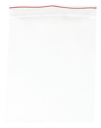 Minigrip Plain Red Line Zipper MGRL2P1012 Premium Redline Reclosable Poly Bag, Clear, 10" x 12", 2 Mil - MDL-MGIMGRL2P1012 - 1000 Each