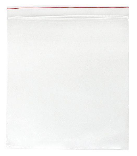 Minigrip Plain Red Line Zipper MGRL2P1315 Premium Redline Reclosable Poly Bag, Clear, 13" x 15", 2 Mil - MDL-MGIMGRL2P131 - 1000 Each
