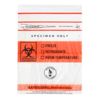 Inteplast Lab Guard MGTZ69 Specimen Bag, Biohazard, 6" x 9" - MDL-MGIMGTZ69 - 1000 Each
