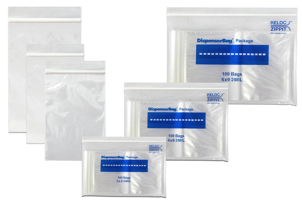 Inteplast ZIPPIT Plain Reclosable Zipper Reloc-Zippit Economy Bag, Clear, 2 Mil, 8" x 10" - MGZ2P0810 - 1000 Each