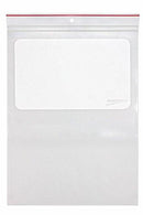 Inteplast Plain with White Block MGRL4WH0912 Zipper Bag, 9" x 12", 4 Mil, Red Line - MDL-MGIRL4WH0912 - 1000 Each