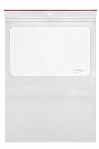 Inteplast Plain with White Block MGRL4WH0912 Zipper Bag, 9" x 12", 4 Mil, Red Line - MDL-MGIRL4WH0912 - 1000 Each