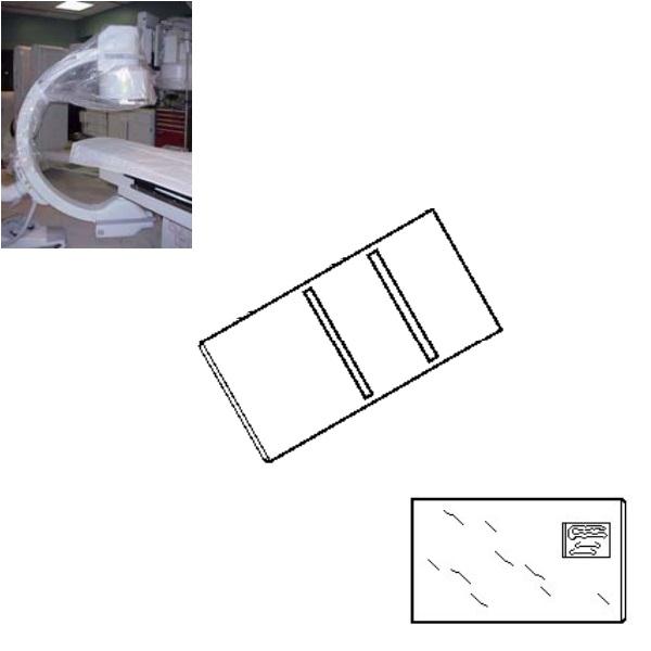 Advance Medical Designs Arm Cover Gusset C-Arm Mobile X-Ray Drape, Gusseted, with Poly Straps, 27" x 24" x 70" - 07-CA106 - 10 Each