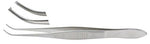 Integra LifeSciences Miltex Iris Tissue Forceps, Half Curved, 1 x 2 Teeth, 4" - 18-789 - 1 Each