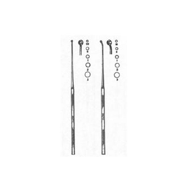 Integra LifeSciences 19-276 Miltex Buck Angled Ear Curette, 6.5", Sharp, Size 2 - MDL-MIL19276 - 1 Each
