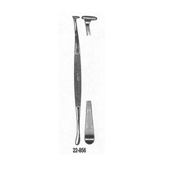 Integra LifeSciences Dissectora 22-856 Morrison-Hurd Tonsil Dissector and Pillar Retractor, Flat Handle, Serrated Blades, 9", 8 x 25 mm - MDL-MIL22856 - 1 Each