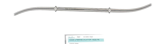 Integra LifeSciences Miltex Double-Ended 30-505-1920 Hank Double End Uterine Dilator, 10-1/2", 19-20 Fr - MDL-MIL305051920 - 1 Each