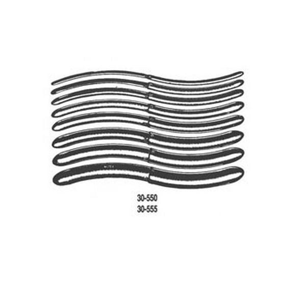 Integra Miltex Hegar Uterine Dilators 7-3/4", Double-Ended, Set of 8: 3-4mm to 17-18mm, Green Canvas Roll, Lifesciences - 30-550 - 1 Set
