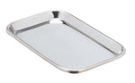 Integra LifeSciences Stainless Steel Instrument 3-934 Rolled Edge Tray, 10" x 6.5" x 23/32" - MDL-MIL3934 - 1 Each