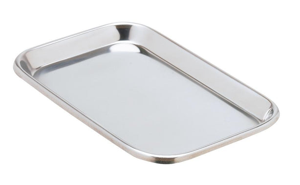 Integra LifeSciences Stainless Steel Instrument 3-934 Rolled Edge Tray, 10" x 6.5" x 23/32" - MDL-MIL3934 - 1 Each