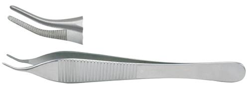 Integra LifeSciences Thumb 6-118A Dressing Forceps, Adson, Angled, 4-3/4" - MDL-MIL6118A - 1 Each