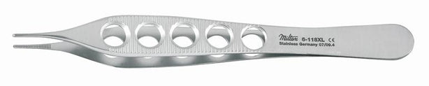 Integra LifeSciences Adson Thumb 6-118XL Dressing Forceps, Fenestrated - MDL-MIL6118XL - 1 Each