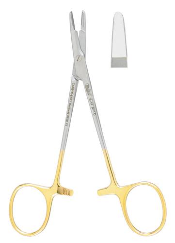 Integra LifeSciences Miltex 8-14A-TC Carb-N-Sert Needle Holder, Olsen-Hegar, Smooth, 4.75" - MDL-MIL814ATC - 1 Each
