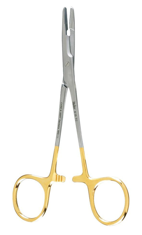 Integra LifeSciences Miltex 8-15TC Carb-N-Sert Needle Holder, Olsen-Hegar, 5.5" - MDL-MIL815TC - 1 Each