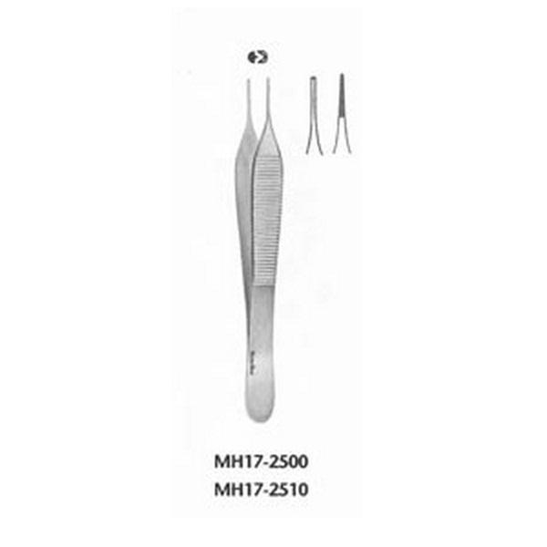 Integra LifeSciences MH17-2500 Adson Tissue Forceps, 1 x 2 Teeth, Extra Delicate, 0.5 mm - MDL-MILMH172500 - 1 Each
