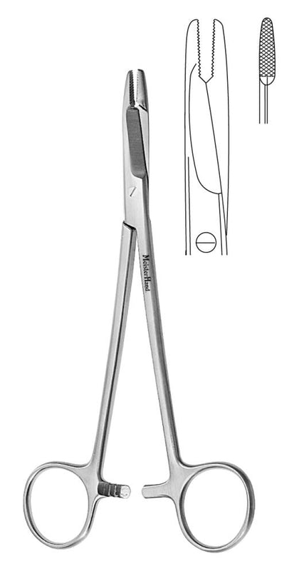 Integra Miltex Olsen-Hegar Needle Holder 4-3/4", Serrated Jaws, Lifesciences MH8-14 - MDL-MILMH814 - 1 Each