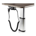 Midmark Steel Cable Management Bracket with Coiled Power Cord, Left Hand, 1.5' to 7.5' Length - SCML - 1 Each