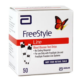 Abbott Freestyle Lite Blood Glucose Monitoring Test Strips 70822 - 50.0 Each