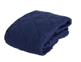 Suede Touch Collection Throw-Style Bedspread, Reversible, Quilted, Twin, Pea Coat Blue, Quilts - MITQSQPEAT - 1 Each