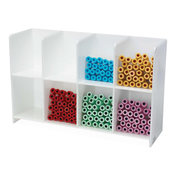 MarketLab Rack, Tube, White, 8-Place - 0393 - 1 Each