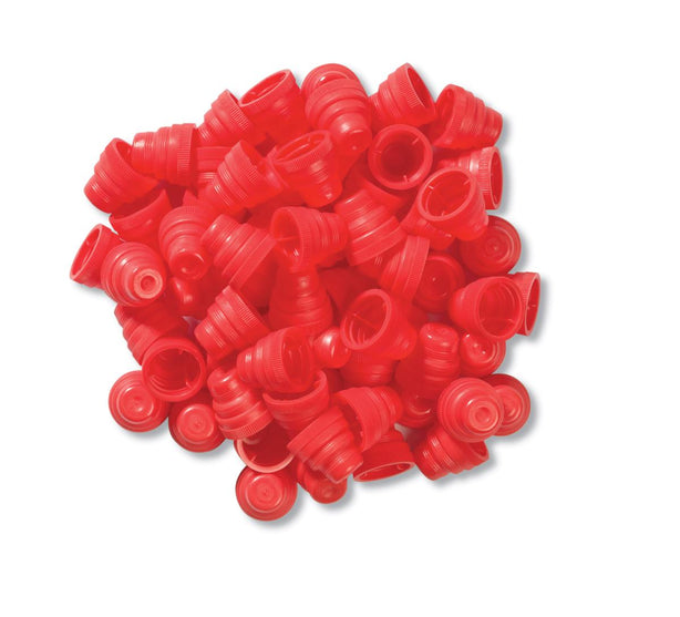 Marketlab Style Test Tube Plug Cap, Nonsterile, Amber Brown - 0539-AA - 1000 Each