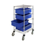 MarketLab Cart, Divider Box, 4 Shelf, Blue, Ea - 0910-BL - 1 Each