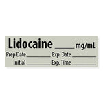 MarketLab Local Anesthetic Medication Pre-Cut Anticholinergic Label Tape, Lidocaine mg/mL - 10300-PRE - 1 Each