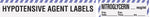 Marketlab Hypotensive Agent Medication Tape Label, Trimethaphan - 10366 - 500 Each