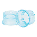 MarketLab Color Transparent Tube Caps, 12-13 mm, Blue - 1104-BL - 1000 Each