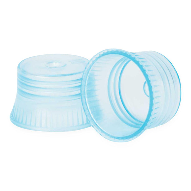 MarketLab Color Transparent Tube Caps, 12-13 mm, Blue - 1104-BL - 1000 Each