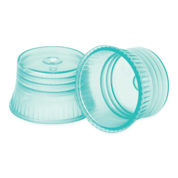 MarketLab Color Transparent Tube Caps, 12-13 mm, Green - 1104-GN - 1000 Each