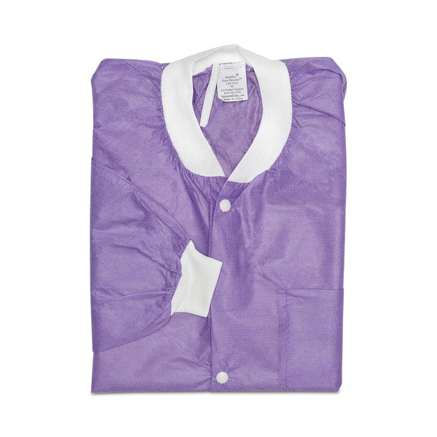 Marketlab Disposable Lab Coat, Purple, Extra Large, 10 per PK - ML111224-PL - 10 Each