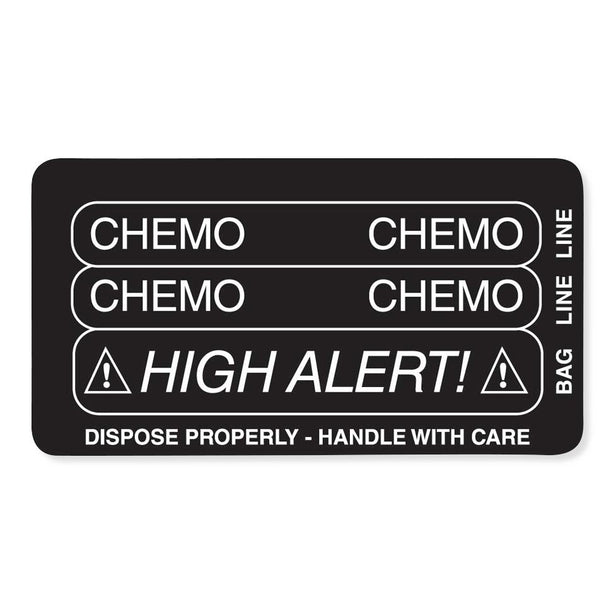 Marketlab Label, Three-Part Piggyback, Chemo-Rl/250 - 12198 - 250 Each