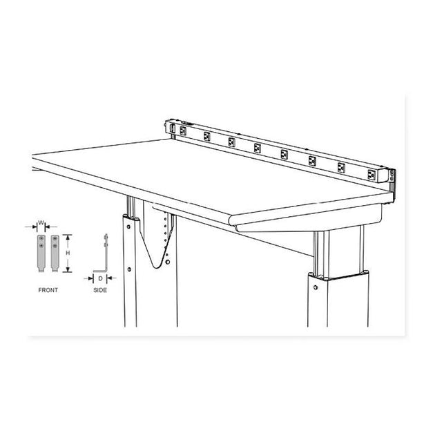 MARKETLAB INC. Electric Adjustable Work Table 13879 1 Each - MDL-MKA13879