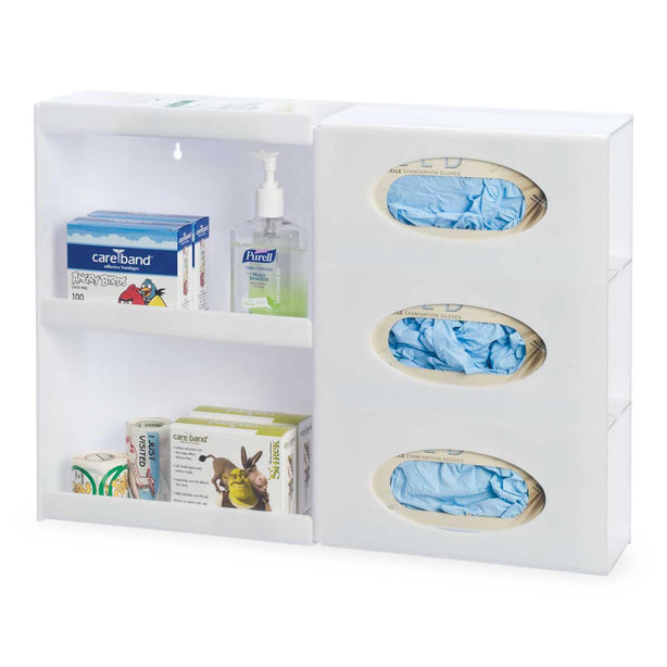 MARKETLAB INC. MarketLab Side-Loading Acrylic Glove Dispensers 14451-WH 1 Each - MDL-MKA14451WH