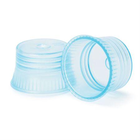 MarketLab Color Transparent Tube Caps, 10 mm, Blue - 16474-BL - 1000 Each