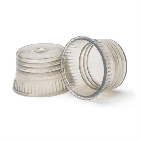 MarketLab Color Transparent Tube Caps, 10 mm, Gray - 16474-GY - 1000 Each