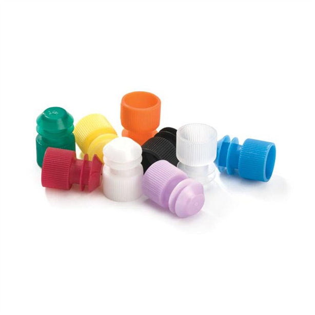 MarketLab Flanged Flange Plug Caps for 13 mm Tubes, Blue - 16686 - 1000 Each