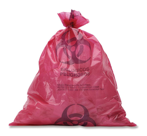 Marketlab Polyethylene Biohazard Bags, 13-15 gal., 1.35 mil - MKA1925