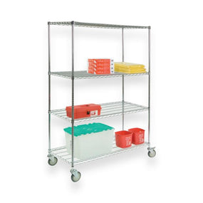 4 Shelf Wire Shelving Cart - 2216 - 1 Each - MDL-MKA2216