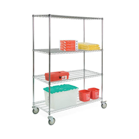 4 Shelf Wire Shelving Cart - 2219 - 1 Each - MDL-MKA2219