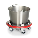 MarketLab Kick Bucket, Stainless Steel, 2" Casters, 12 qt. - 23453 - 1 Each